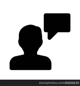 chat person, icon on isolated background