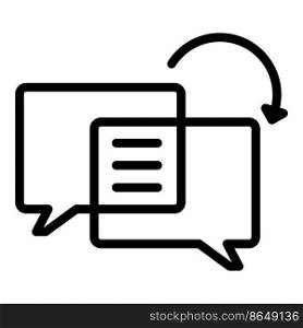 Chat post icon outline vector. Smm delivery. Social marketing. Chat post icon outline vector. Smm delivery
