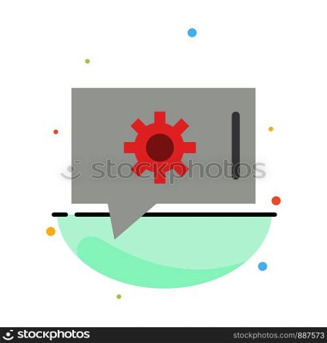 Chat Preferences, Chat Setting, Chat Support Abstract Flat Color Icon Template