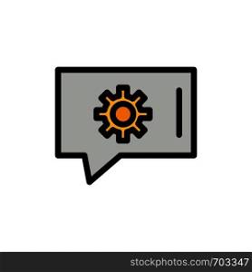 Chat Preferences, Chat Setting, Chat Support Flat Color Icon. Vector icon banner Template