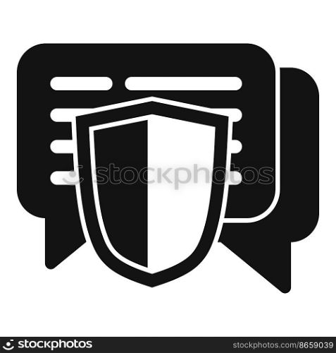 Chat privacy icon simple vector. Data information. Policy cyber. Chat privacy icon simple vector. Data information