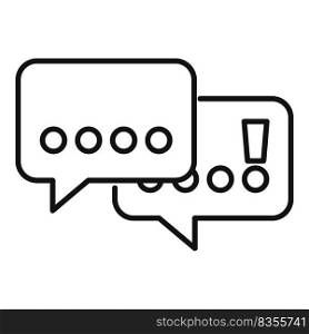 Chat problem solving icon outline vector. Business solution. Design idea. Chat problem solving icon outline vector. Business solution