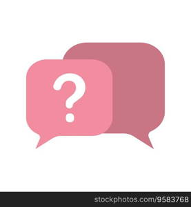 Chat, question icon. Speech bubble communication vector illustration