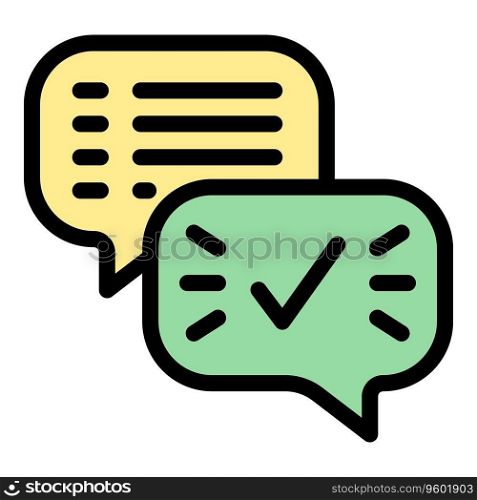 Chat report icon outline vector. Finance credit. Money st&color flat. Chat report icon vector flat