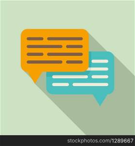 Chat request icon. Flat illustration of chat request vector icon for web design. Chat request icon, flat style