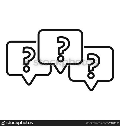 Chat request icon outline vector. Online form. File service. Chat request icon outline vector. Online form