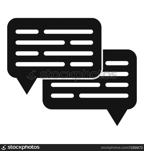 Chat request icon. Simple illustration of chat request vector icon for web design isolated on white background. Chat request icon, simple style