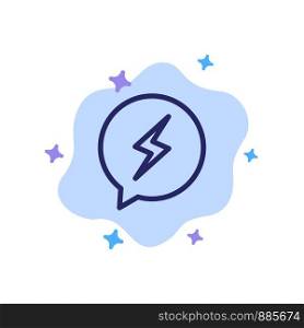 Chat, Sms, Chatting, Power Blue Icon on Abstract Cloud Background