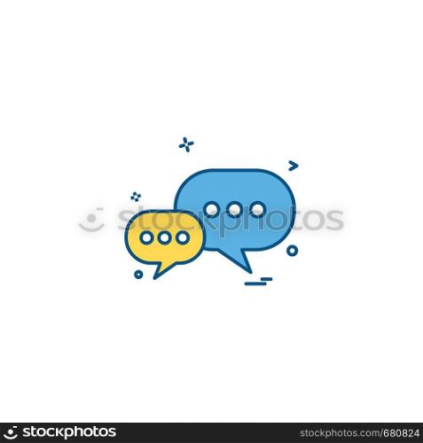 chat sms icon vector design