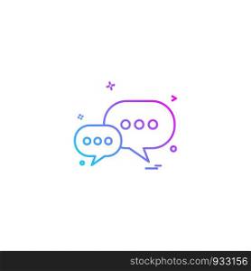 chat sms icon vector design
