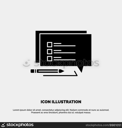 Chat, Sms, Message, Write solid Glyph Icon vector