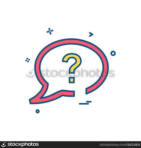 chat sms question icon vector design