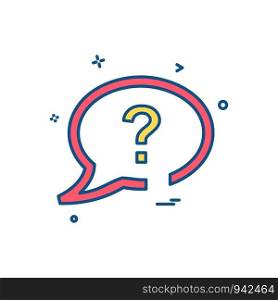 chat sms question icon vector design