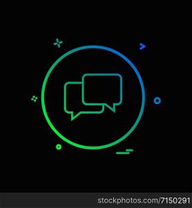 chat sms talk icon vector design