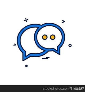 Chat sms text web icon vector design