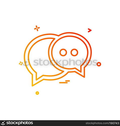Chat sms text  web icon vector design
