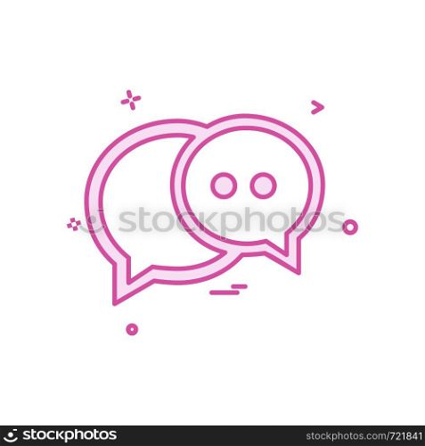 Chat sms text web icon vector design