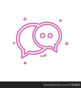 Chat sms text web icon vector design
