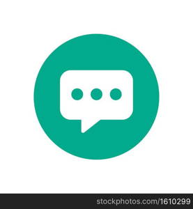 Chat speech bubble icon design. Chat icon simple sign. Chat icon vector.