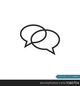 Chat Speech Bubble Icon Vector Template Illustration Design.