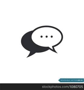Chat Speech Bubble Icon Vector Template Illustration Design.