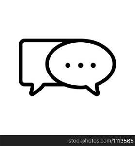 Chat support icon vector. A thin line sign. Isolated contour symbol illustration. Chat support icon vector. Isolated contour symbol illustration