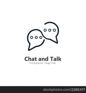 Chat Talk Speech Bubble Icon Vector Logo Template  Design Illustration Vector