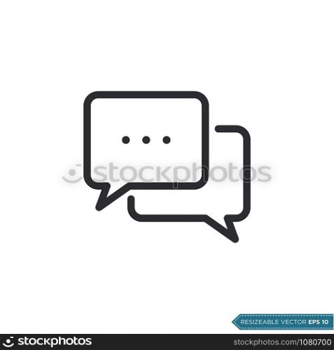 Chat, Talk, Speech Bubble Icon Vector Logo Template Illustration Design