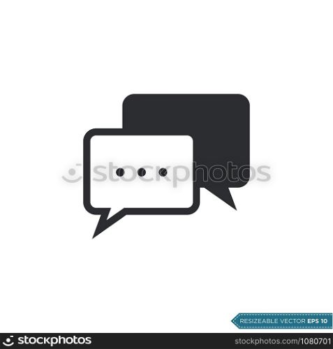 Chat, Talk, Speech Bubble Icon Vector Logo Template Illustration Design
