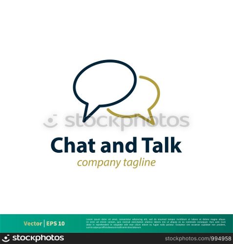 Chat, Talk, Speech Bubble Icon Vector Logo Template Illustration Design. Vector EPS 10.