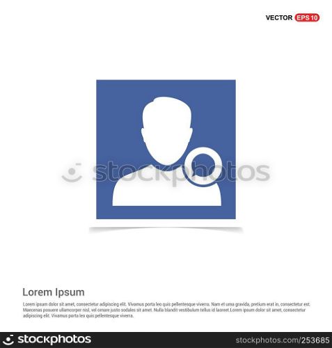 Chat user icon. - Blue photo Frame