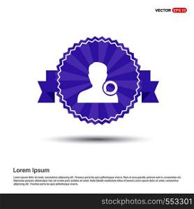 Chat user icon. - Purple Ribbon banner