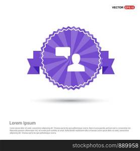 Chat user icon - Purple Ribbon banner