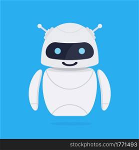 Chatbot icon. Customer support service chat bot. Chatbot robot concept. Vector illustration in flat style. Chatbot robot concept.