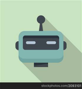 Chatbot icon flat vector. Digital robot. Bot virtual service. Chatbot icon flat vector. Digital robot