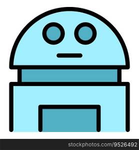Chatbot icon outline vector. Child ai. Toy assistant color flat. Chatbot icon vector flat