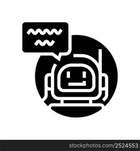 chatbot robot glyph icon vector. chatbot robot sign. isolated contour symbol black illustration. chatbot robot glyph icon vector illustration
