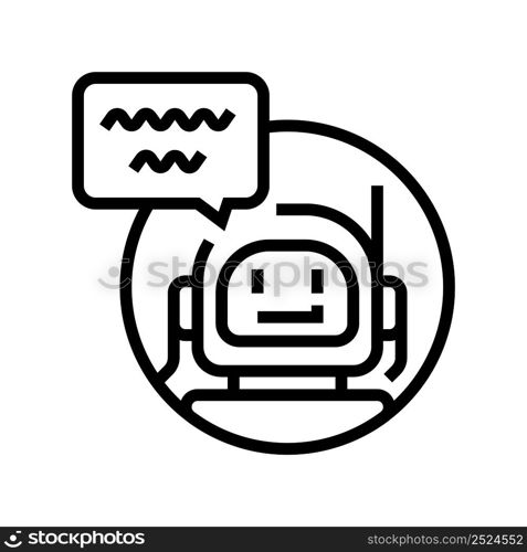 chatbot robot line icon vector. chatbot robot sign. isolated contour symbol black illustration. chatbot robot line icon vector illustration