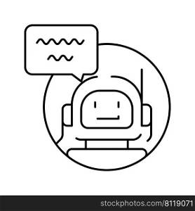 chatbot robot line icon vector. chatbot robot sign. isolated contour symbol black illustration. chatbot robot line icon vector illustration