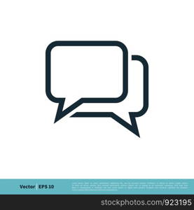 Chatting, Dialog, Discuss Speech Bubble Icon Vector Logo Template Illustration Design. Vector EPS 10.