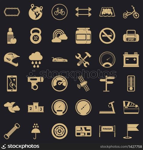 Chauffeur icons set. Simple set of 36 chauffeur vector icons for web for any design. Chauffeur icons set, simple style