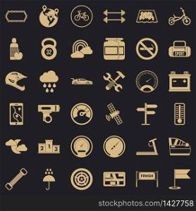 Chauffeur icons set. Simple set of 36 chauffeur vector icons for web for any design. Chauffeur icons set, simple style