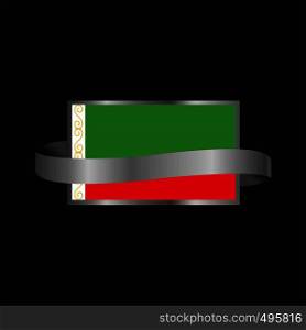 Chechen Republic flag Ribbon banner design
