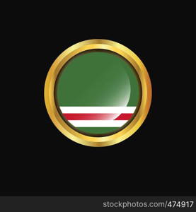Chechen Republic of Lchkeria flag Golden button