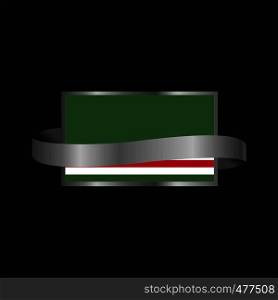Chechen Republic of Lchkeria flag Ribbon banner design