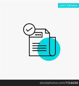Check, Checklist, Feature, Featured, Features, turquoise highlight circle point Vector icon