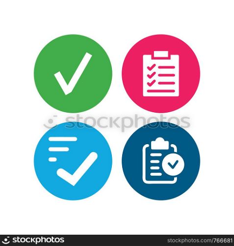 Check list, check mark, Check item, check mark icon vector logo template