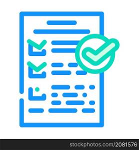 check list compliance color icon vector. check list compliance sign. isolated symbol illustration. check list compliance color icon vector illustration