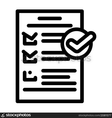 check list compliance line icon vector. check list compliance sign. isolated contour symbol black illustration. check list compliance line icon vector illustration