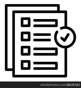 Check list icon outline vector. Store order. Online shopping. Check list icon outline vector. Store order